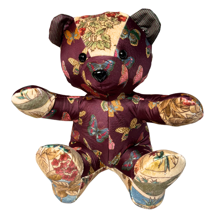 Farfalle Vintage Silk Scarf Tender Teddy Bear