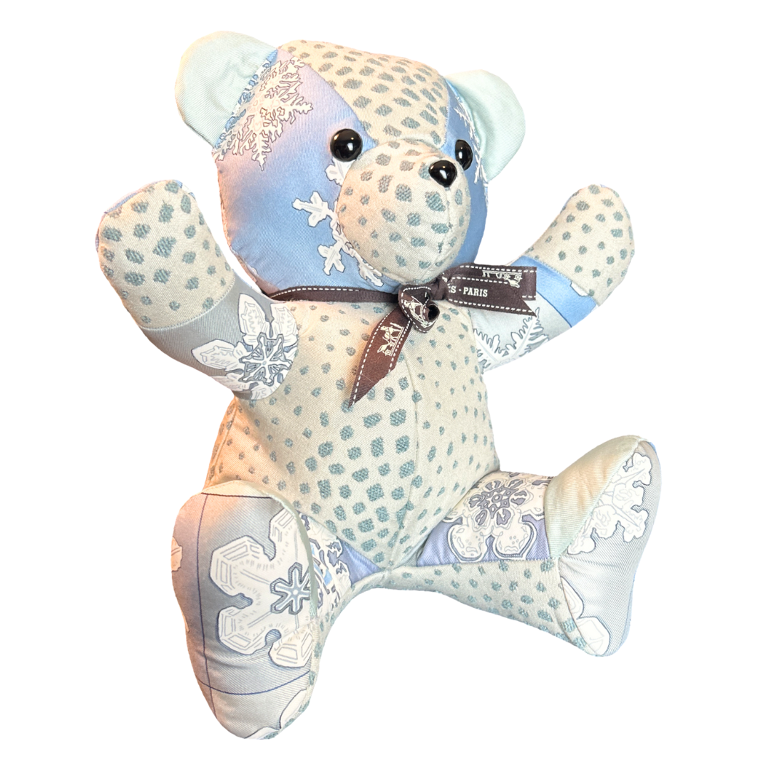 Hermes Feux d'Hiver Scarf Teddy Bear at Vintage Luxe Up
