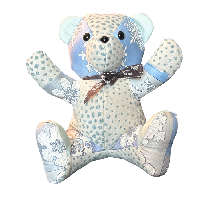 Hermes Feux d'Hiver Scarf Teddy Bear at Vintage Luxe Up