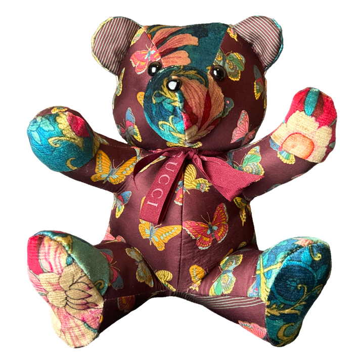 Gucci Farfalle Butterfly Scarf Teddy Bear | Vintage Luxe Up