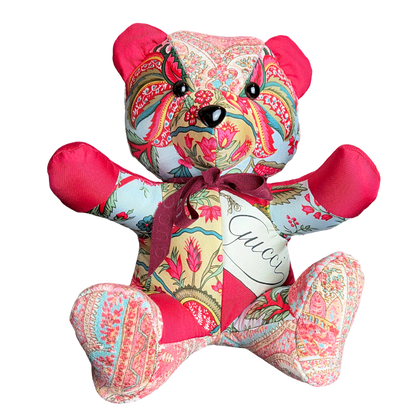 Gucci Floral Bamboo Scarf Teddy Bear