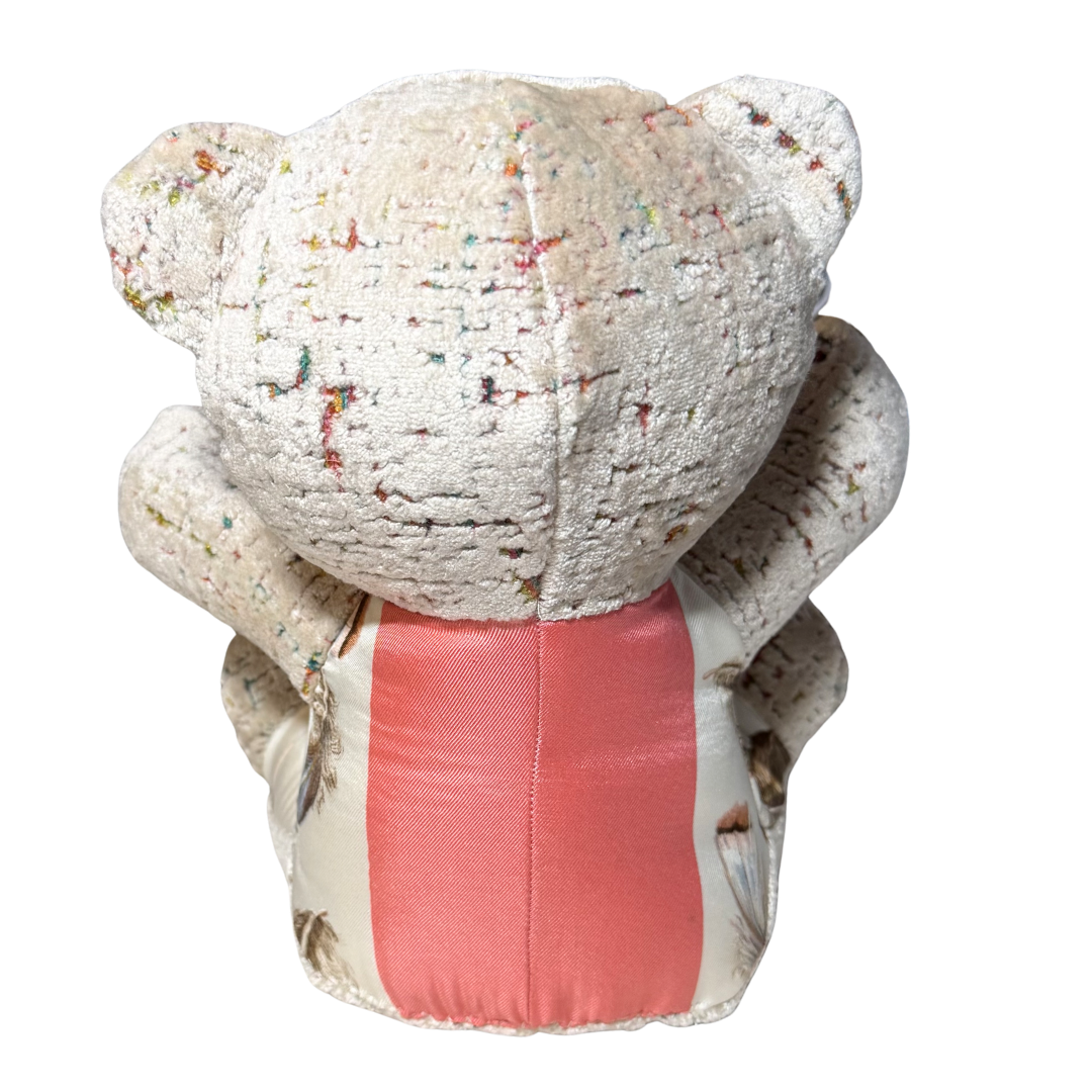 Plumes Vintage Silk Scarf Tender Teddy Bear