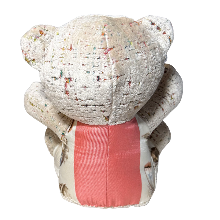 Plumes Vintage Silk Scarf Tender Teddy Bear