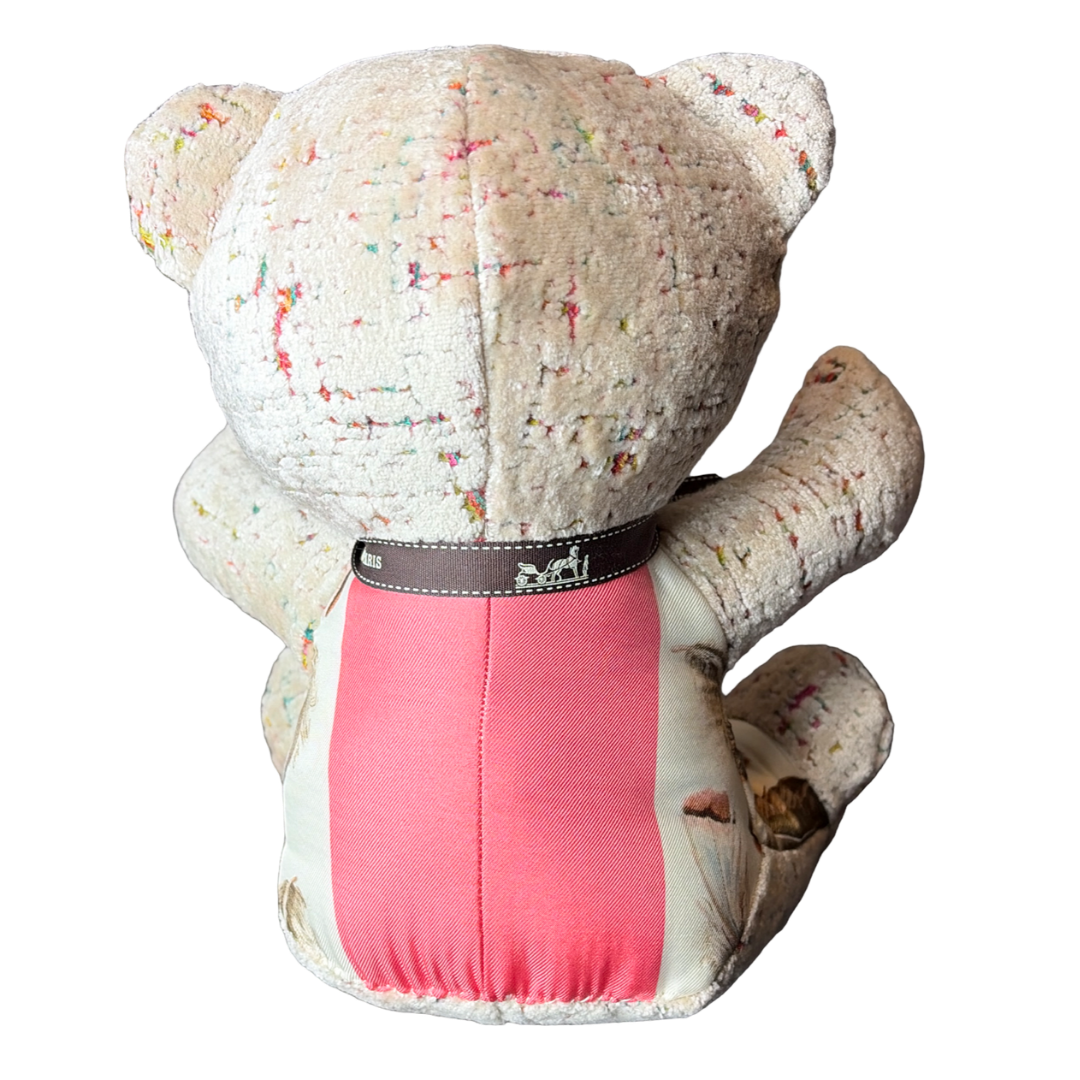 Plumes Vintage Silk Scarf Tender Teddy Bear