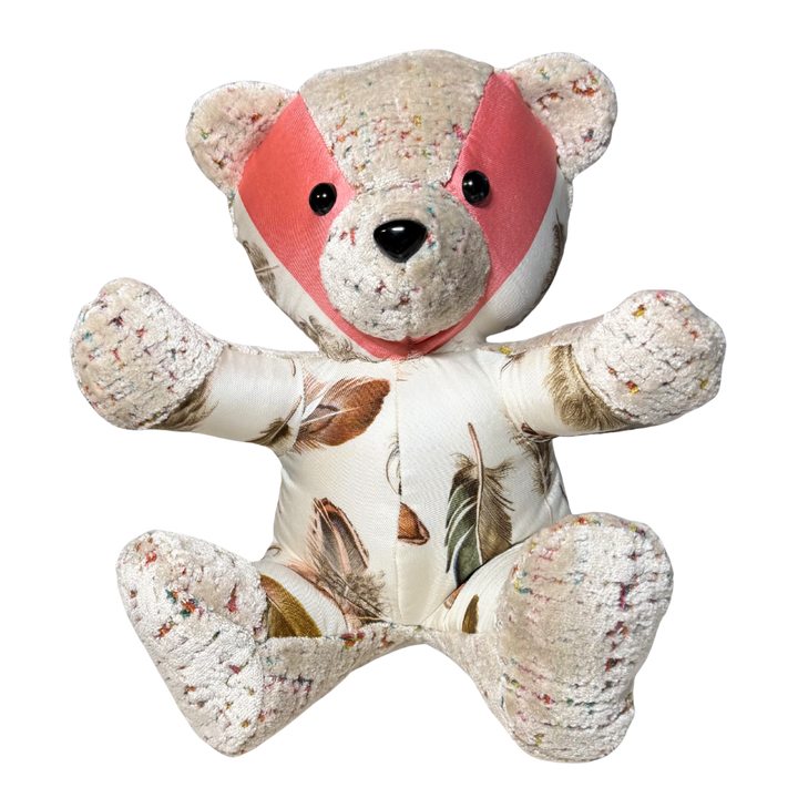 Plumes Vintage Silk Scarf Tender Teddy Bear