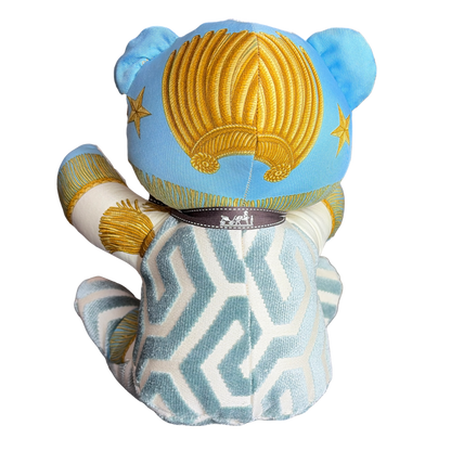 Poste et Cavalerie Vintage Silk Scarf Tender Teddy Bear