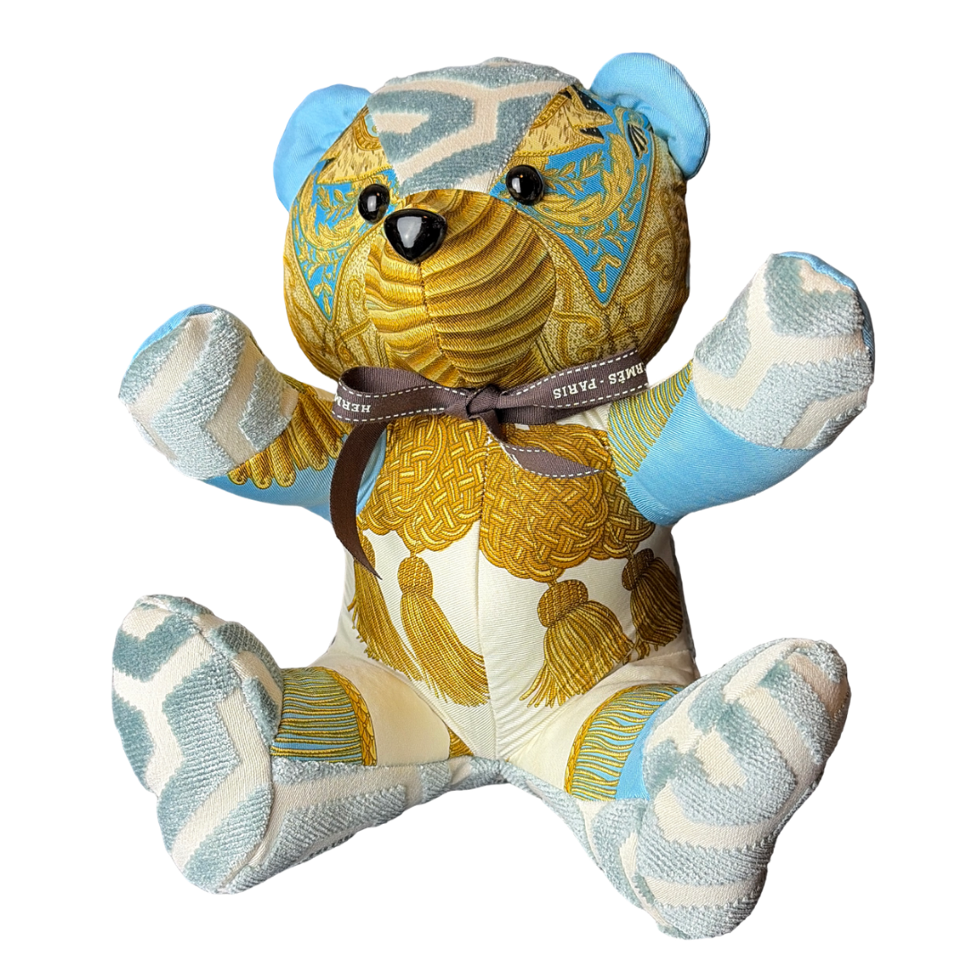 Hermès Poste et Cavalerie Scarf Teddy Bear