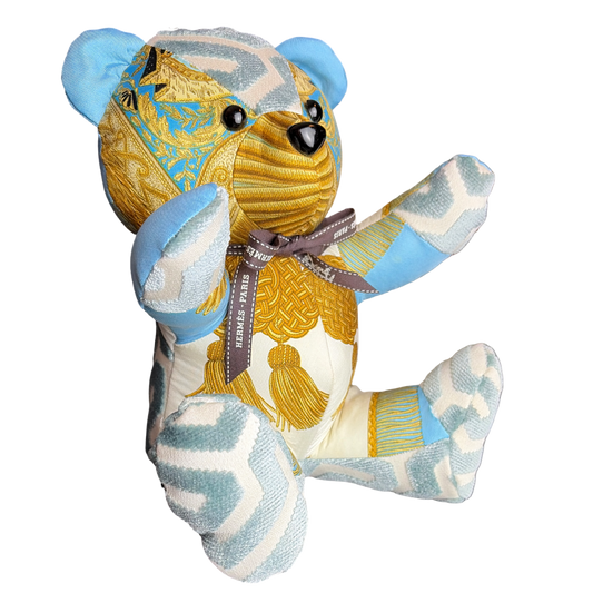 Hermès Poste et Cavalerie Scarf Teddy Bear