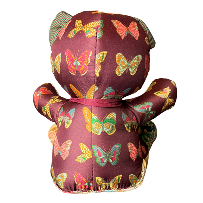 Farfalle Vintage Silk Scarf Tender Teddy Bear