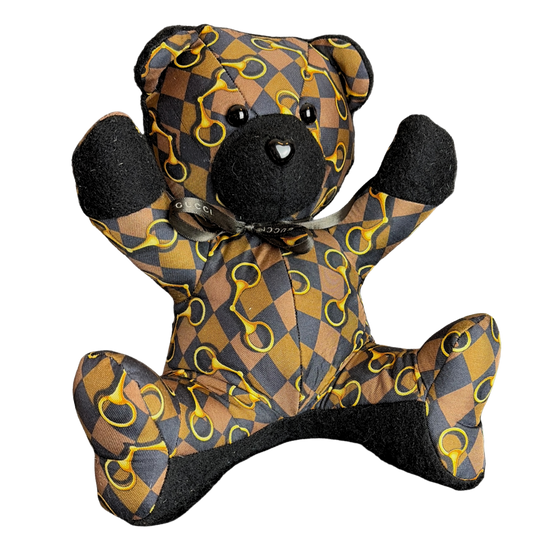 Gucci Horsebit Scarf Silk & Cashmere Teddy Bear