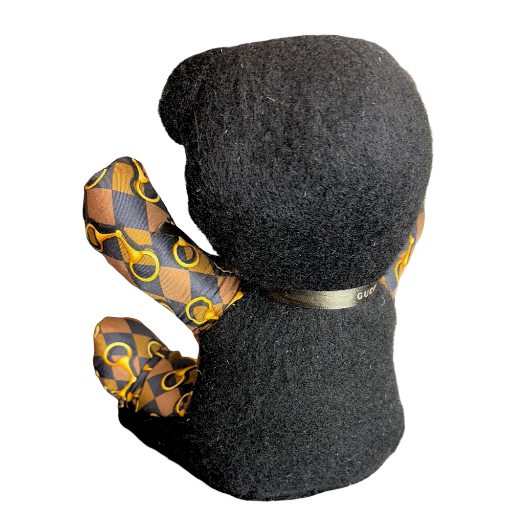 Gucci Horsebit Scarf Silk & Cashmere Teddy Bear