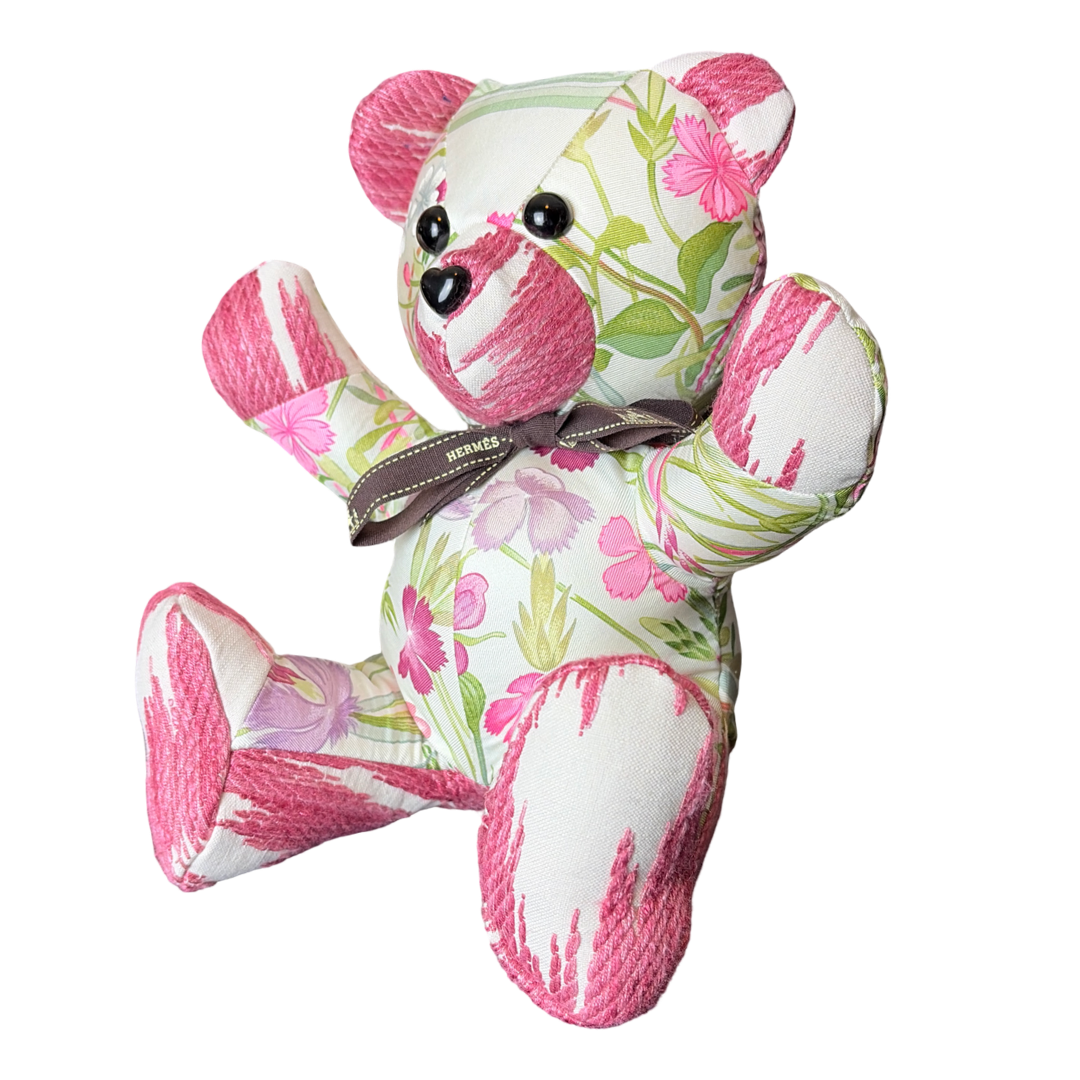 Hermès Oeilettes Sauvages Scarf Silk Teddy Bear