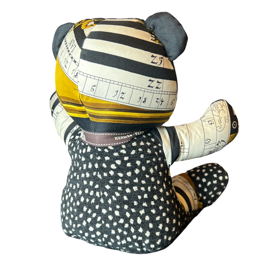 Astrologie Dies et Hore Vintage Silk Scarf Patchwork Teddy Bear