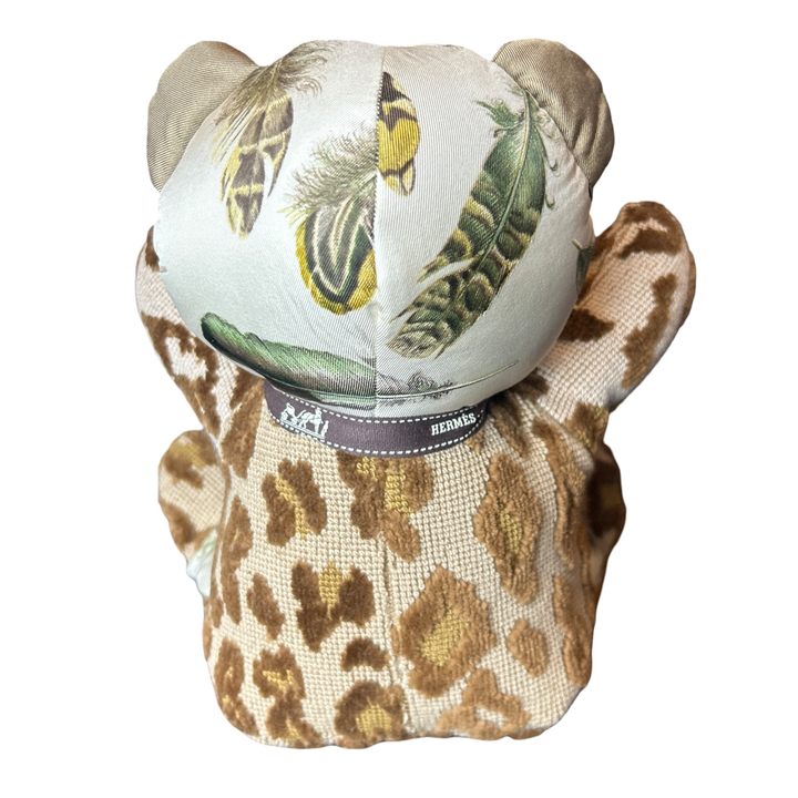 Hermes Les Plumes Scarf Teddy Bear at Vintage Luxe Up
