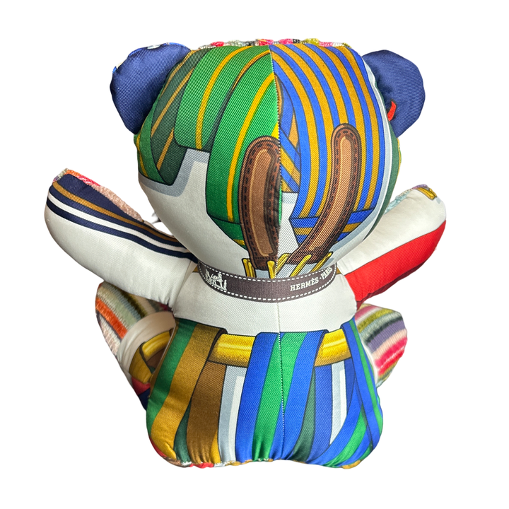 Sangles Silk Scarf Patchwork Teddy Bear