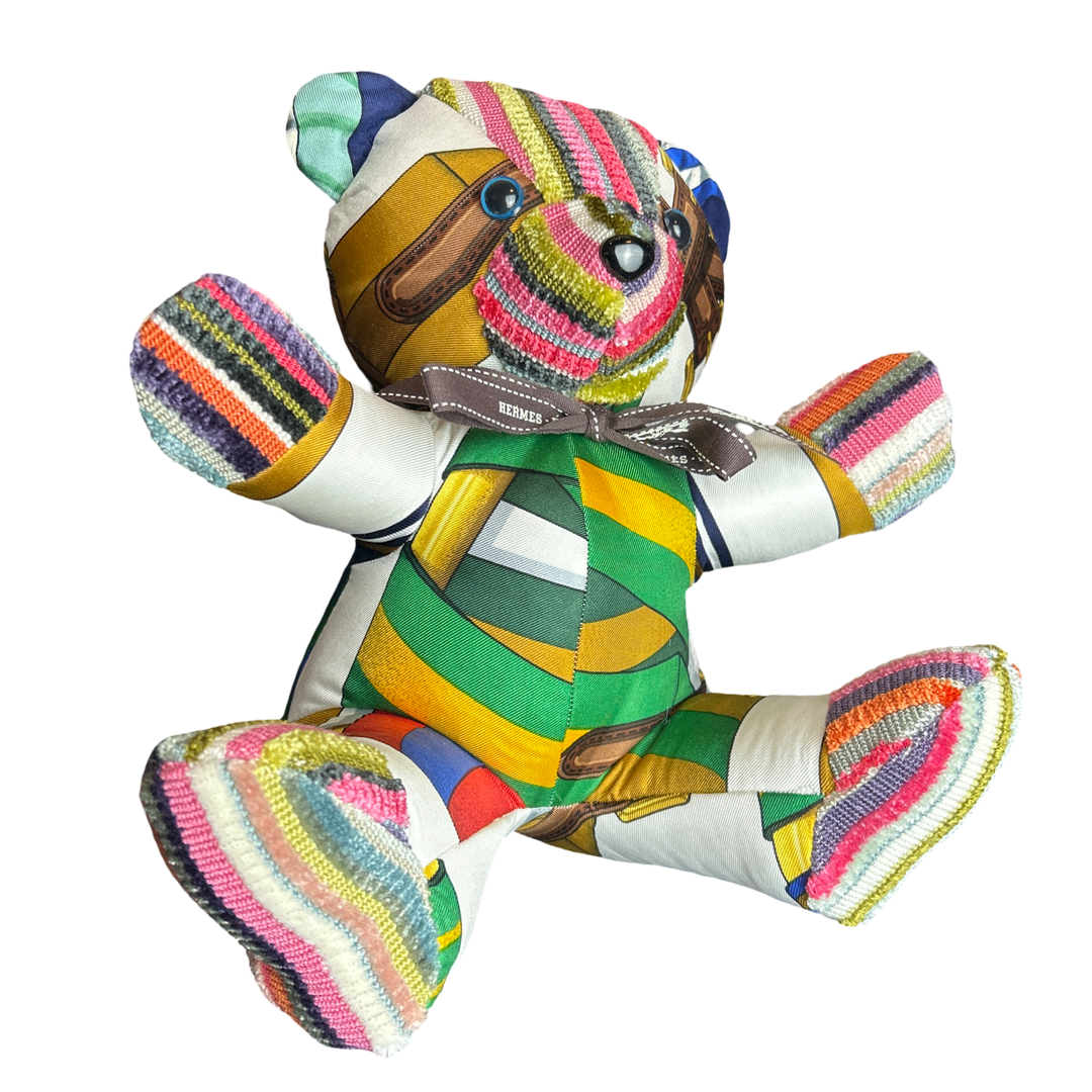 Hermes Les Sangles Scarf Teddy Bear at Vintage Luxe Up