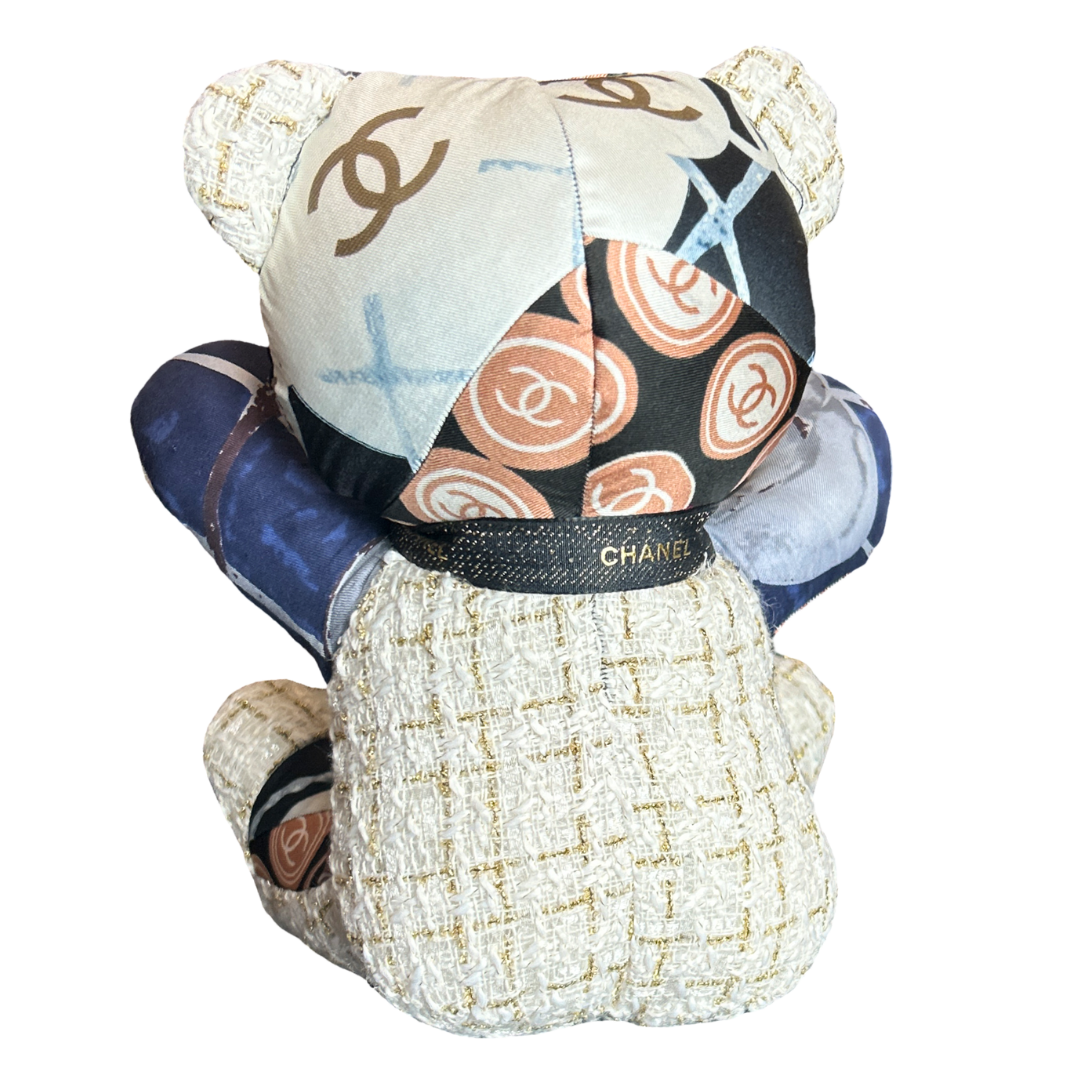 CC Logo Vintage Silk Scarf Tender Teddy Bear