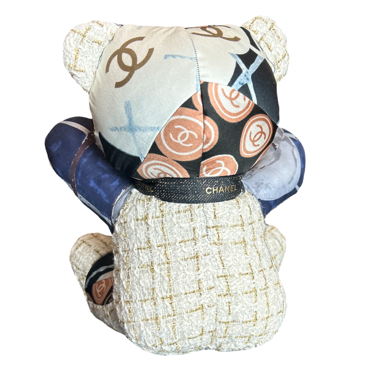 CC Logo Vintage Silk Scarf Tender Teddy Bear