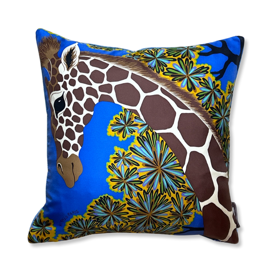 Vintage Hermes Pillow Three Graces Zoom Vintage Silk Scarf Pillow 17" at Vintage Luxe Up