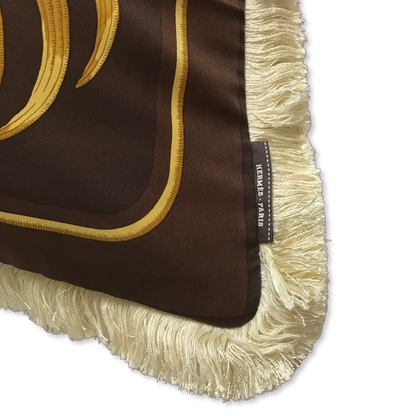 Tigre Royal Vintage Silk Scarf Pillow 28"