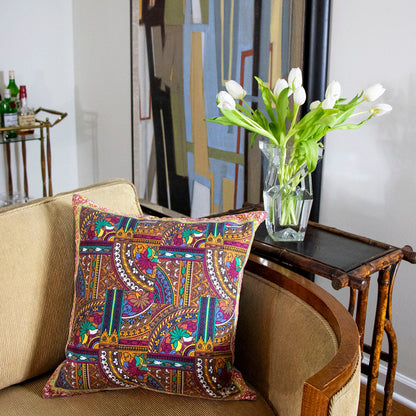Tile Vintage Scarf Pillow 22"