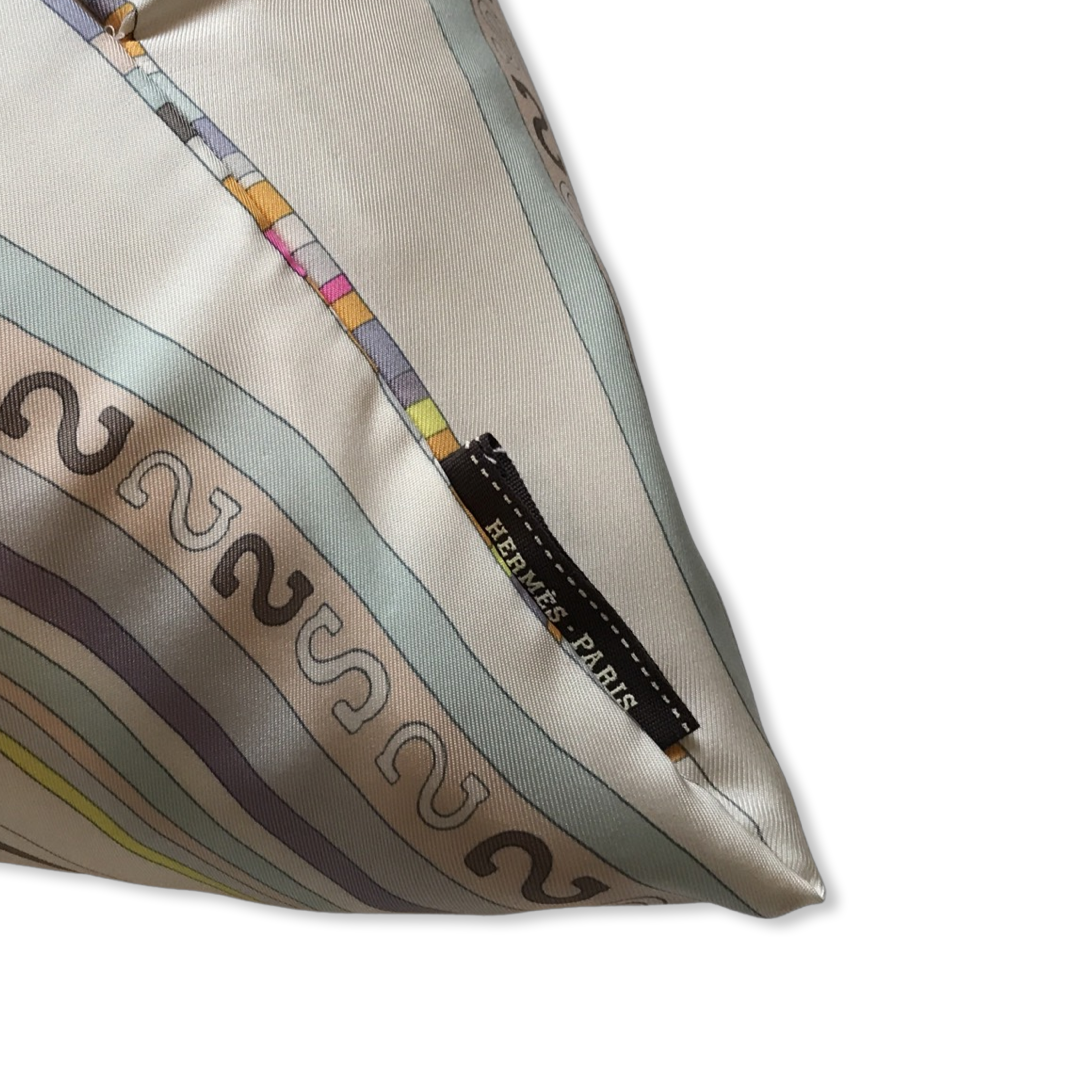 Tohu Bohu Vintage Silk Scarf Pillow 24"