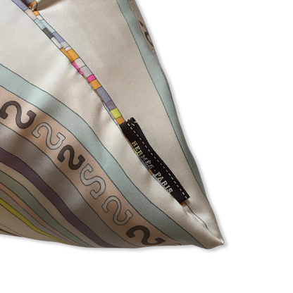 Tohu Bohu Vintage Silk Scarf Pillow 24"