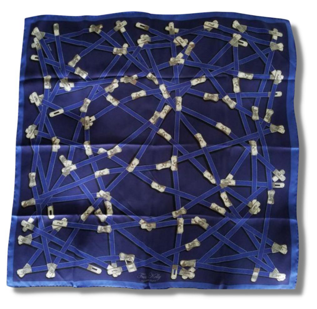 Très Kelly Vintage Silk Scarf Pillow 28"