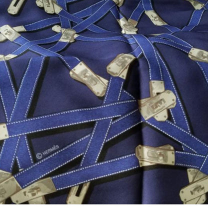 Très Kelly Vintage Silk Scarf Pillow 28"