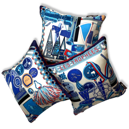 Trophées Vintage Silk Scarf Pillow 36"