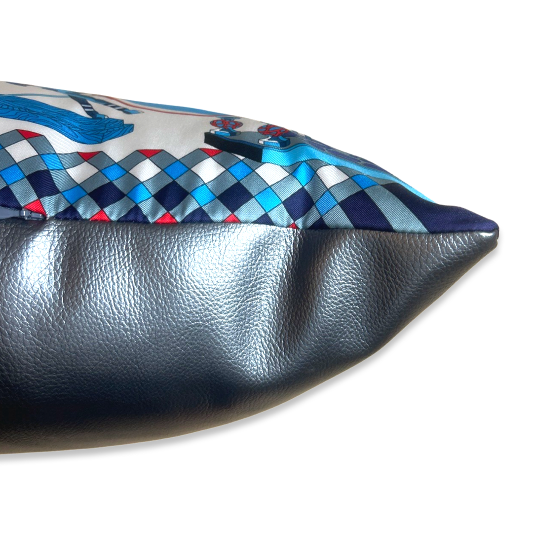 Trophées Vintage Silk Scarf Pillow 36"
