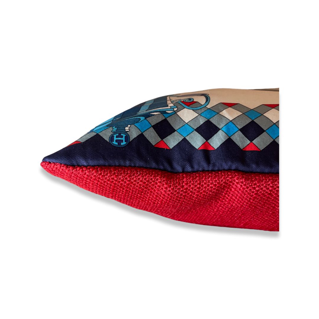Trophées Vintage Silk Scarf Pillows 12"
