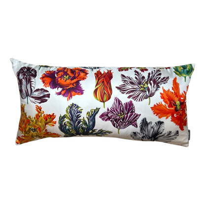 Tulipomanie Vintage Silk Scarf Lumbar Pillows 35"