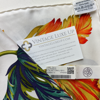 Tulipomanie Vintage Silk Scarf Lumbar Pillows 35"