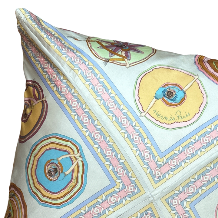 Belles du Mexique Vintage Silk Scarf Pillows 24'