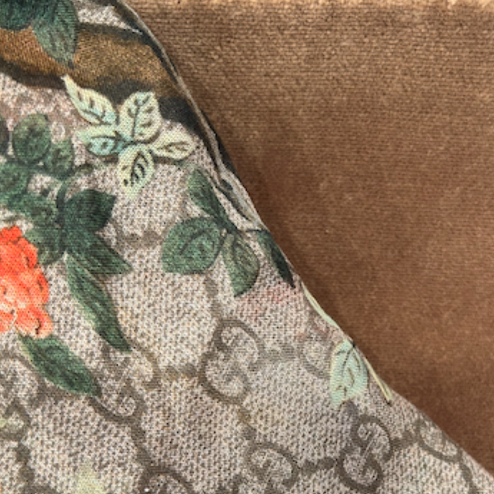 GG Logo Tree of Life Tian Chinoiserie Vintage Silk Scarf Pillows