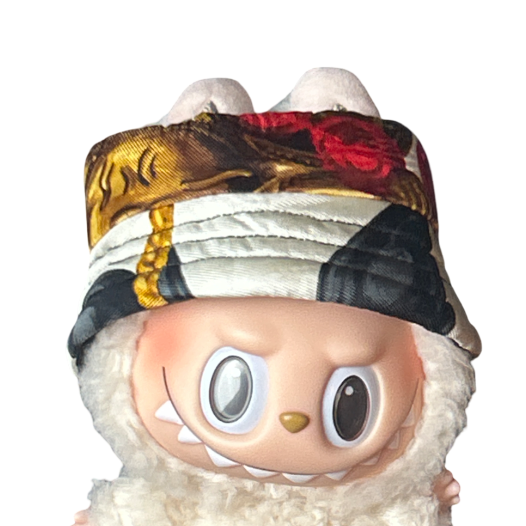 Chanel CC Monogram Vintage Scarf Labubu Hat at Vintage Luxe Up