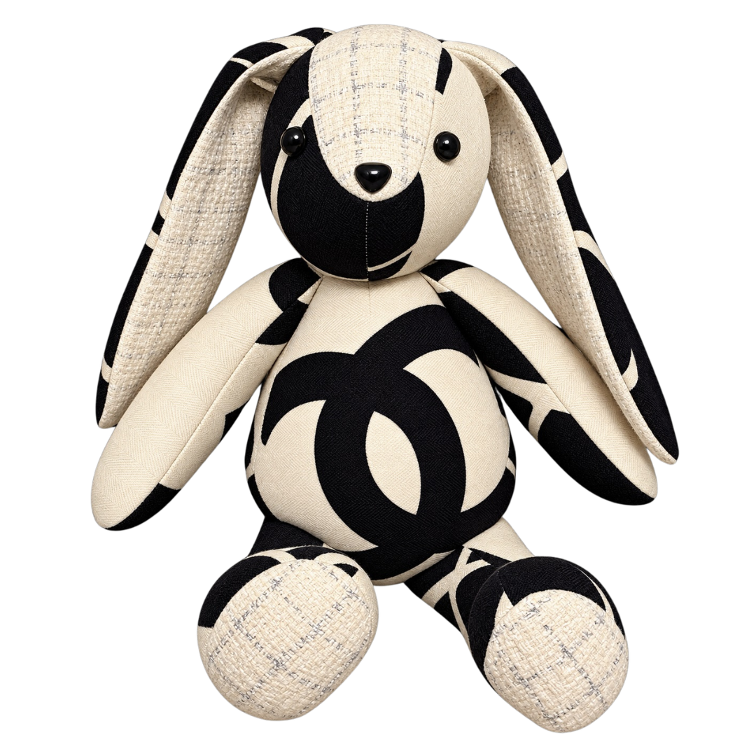 Chanel CC Logo Scarf Patchwork Bunny at Vintage Luxe Up