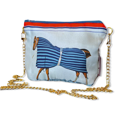 Vintage Hermes Crossbody Bag Couvertures et Tenues du Jour Light Blue Vintage Scarf Crossbody Bag at Vintage Luxe Up