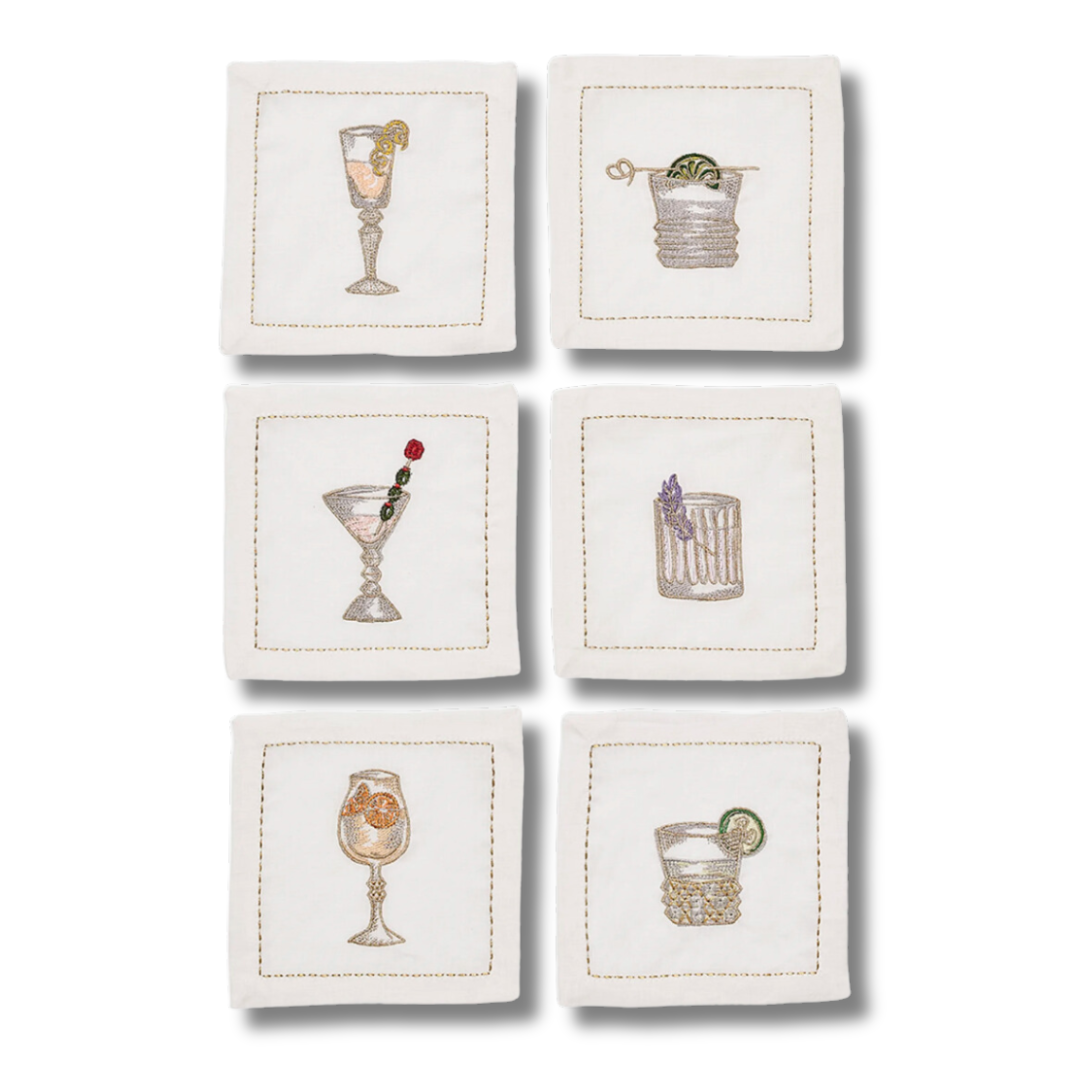 Baccarat Drinks Cocktail Napkin Set