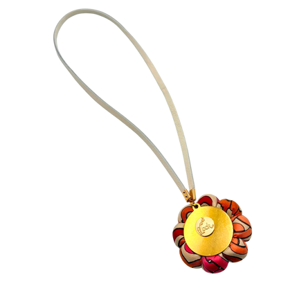Chain Bumblebee Vintage Silk Necktie Bag Charm