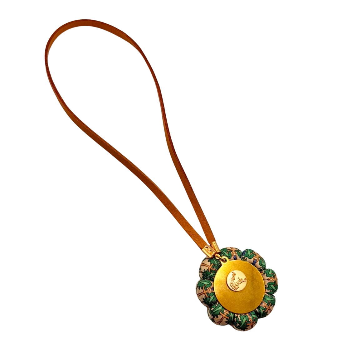 Ancre Print Vintage Silk Necktie Bag Charm