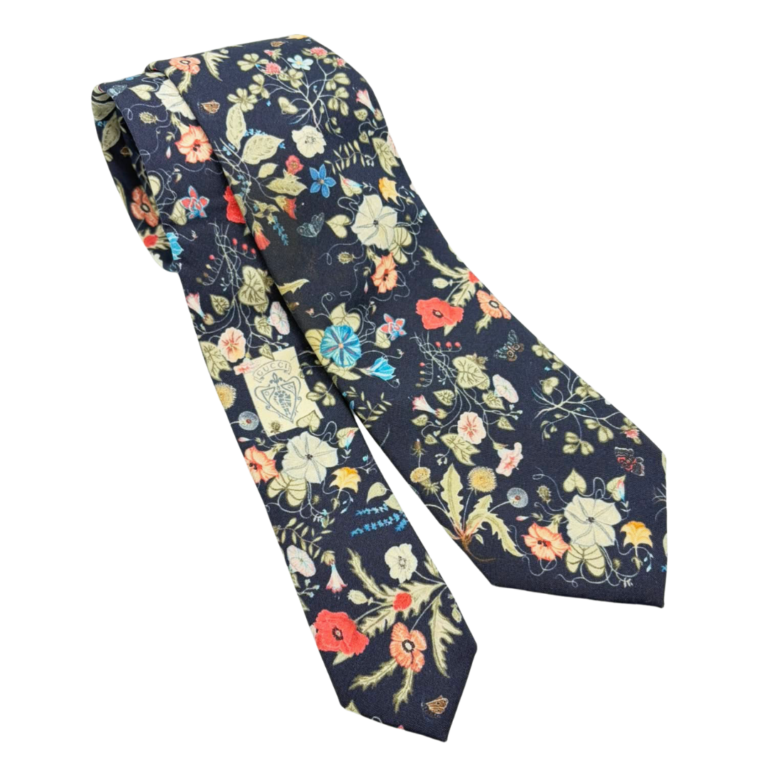 gucci floral necktie