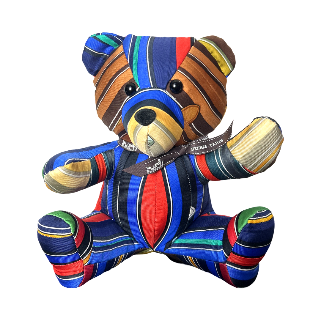 Hermes Couvertures et Tenues du Jour   Scarf Teddy Bear at Vintage Luxe Up