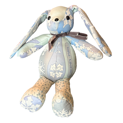 Hermes Feux de l'Hiver Scarf Patchwork Bunny at Vintage Luxe Up
