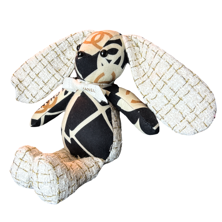 Chanel CC Logo Scarf Patchwork Bunny at Vintage Luxe Up