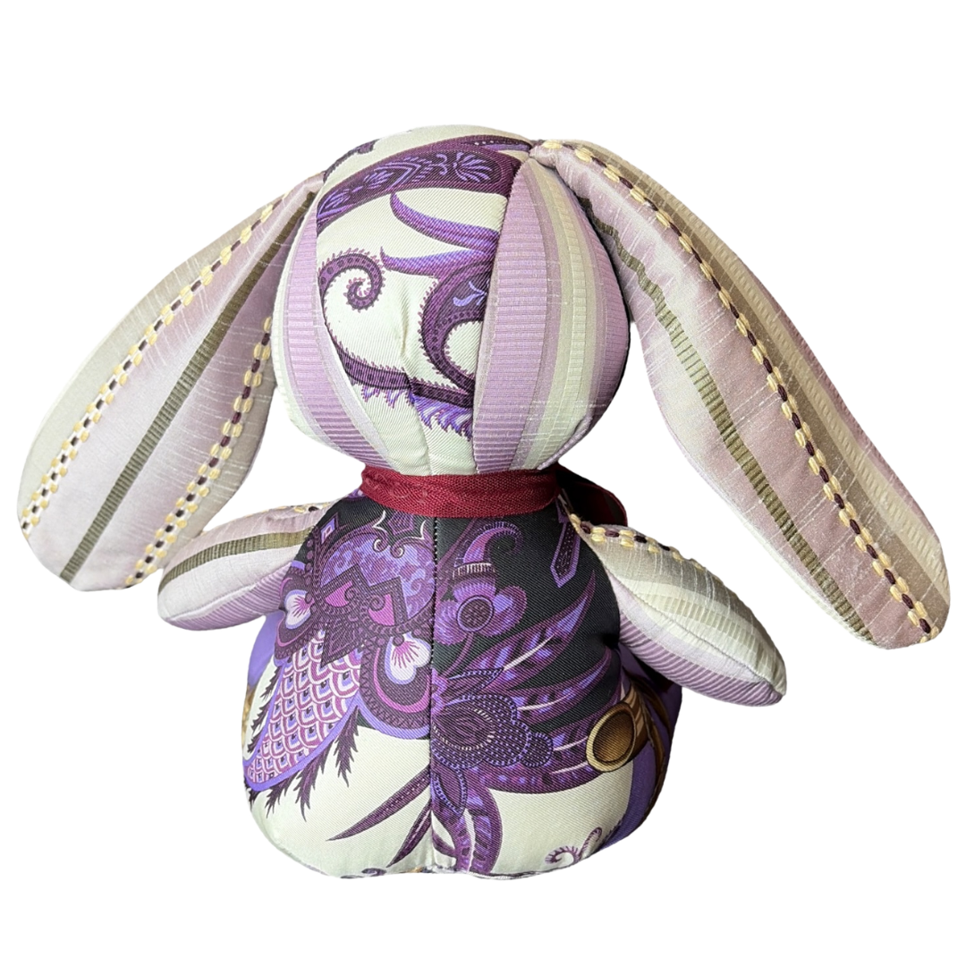 Purple Paisley Bamboo Vintage Silk Scarf Clever Bunny