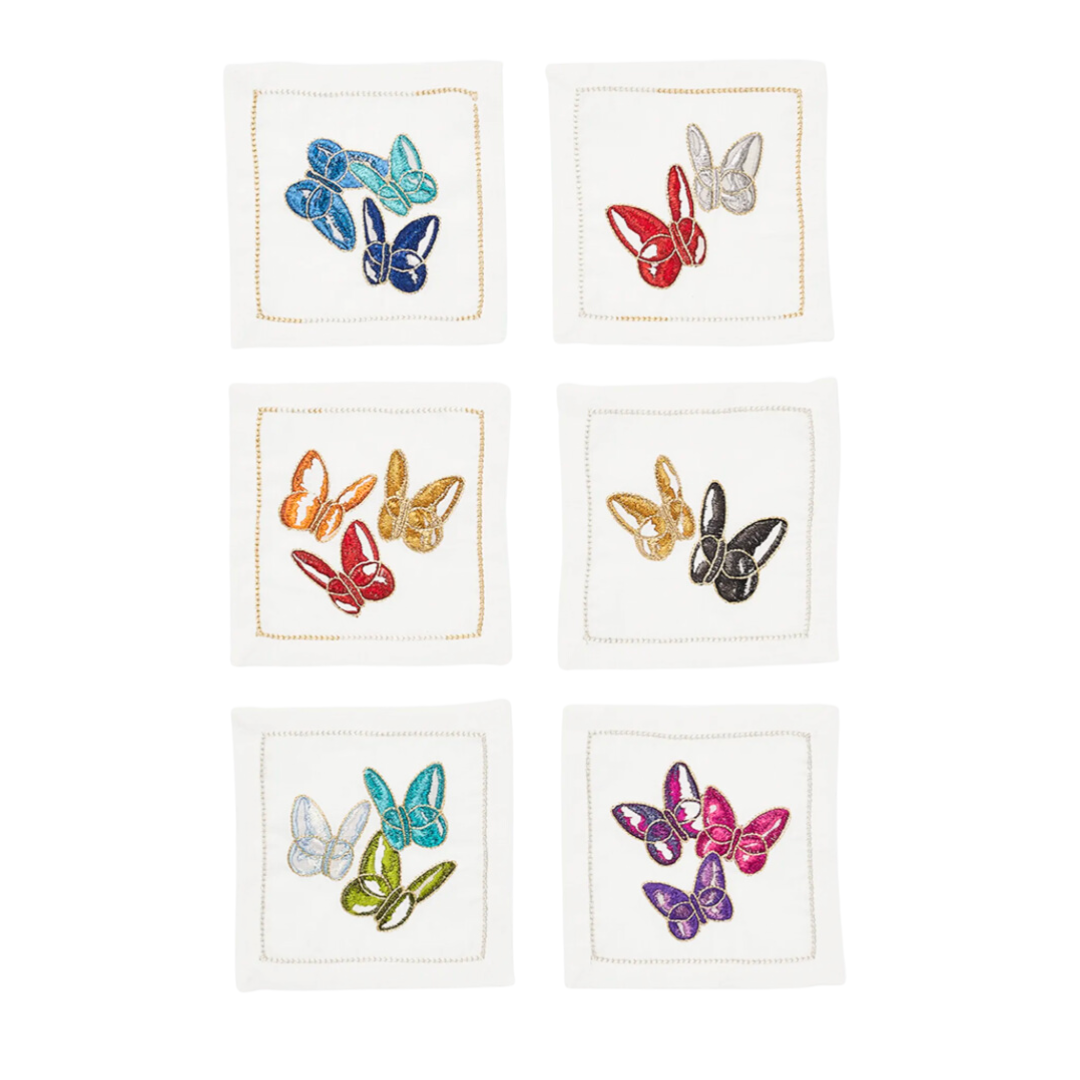 Baccarat Butterfly Cocktail Napkin Set