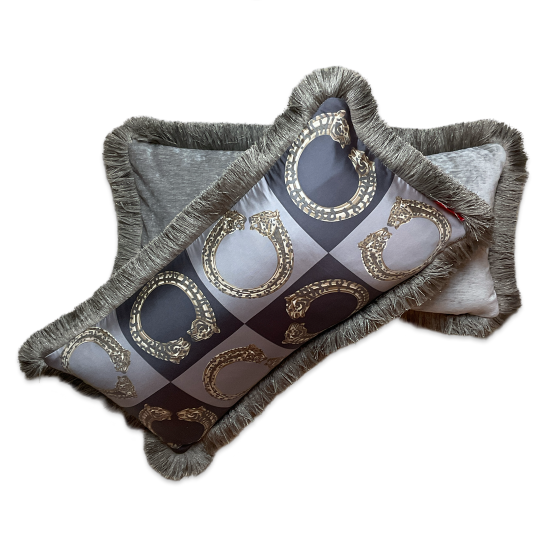 Cartier Duos de Tigre Scarf Pillow exclusively at Vintage Luxe Up