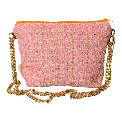 CC Chain Pink Vintage Scarf Crossbody Bag